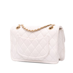 Medium Quilted Caviar Sweet Classic Flap