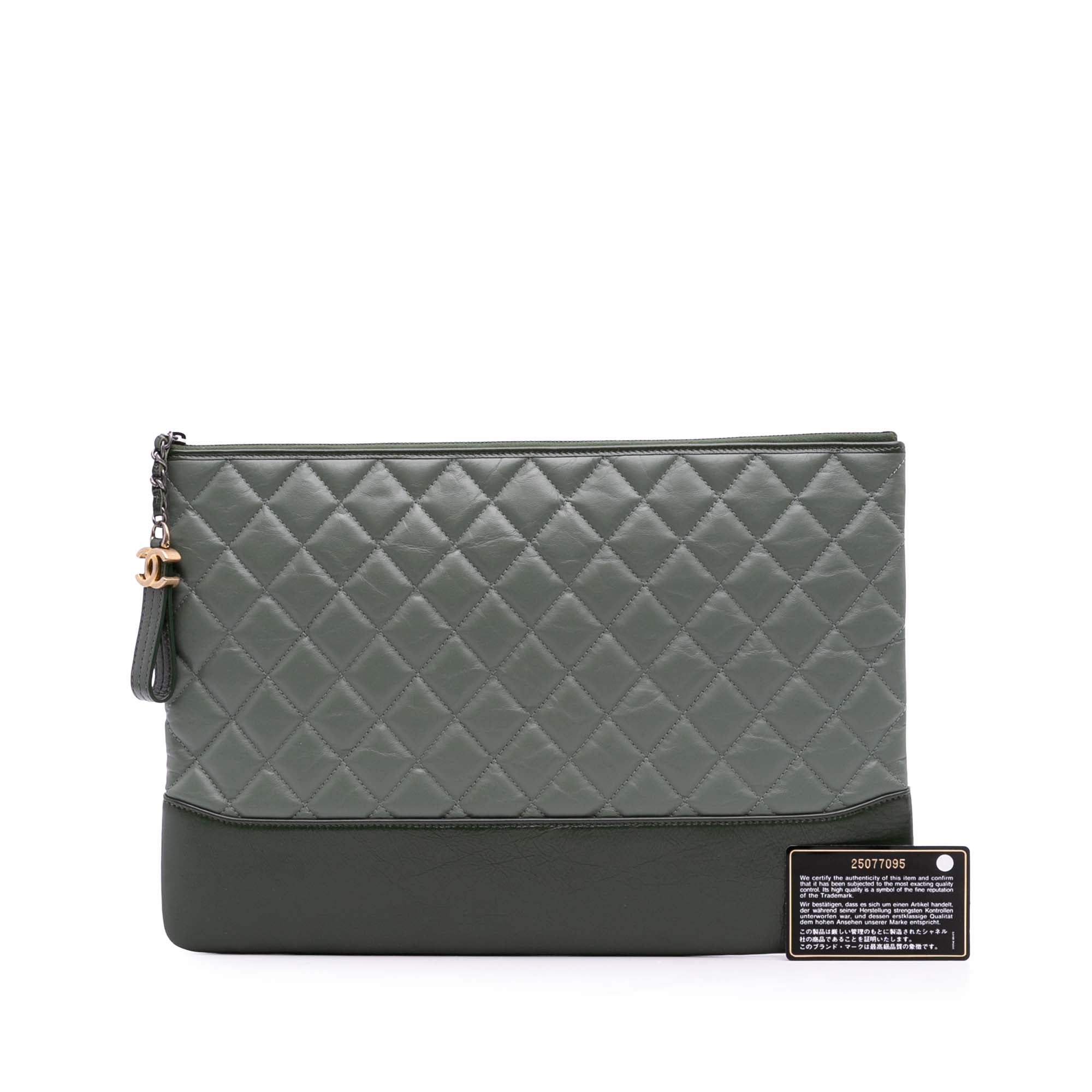 Large Aged Calfskin Gabrielle O Case Clutch