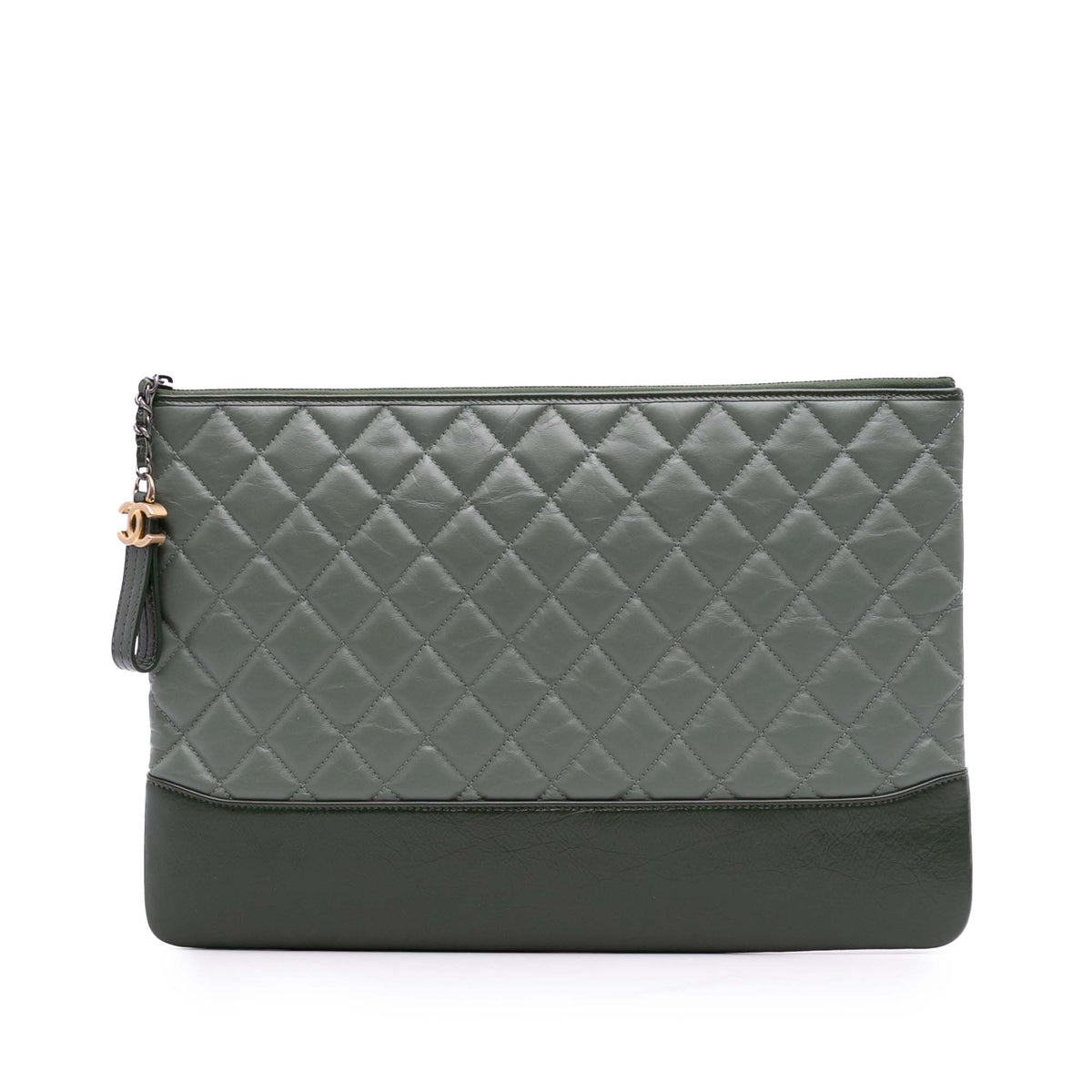 Large Aged Calfskin Gabrielle O Case Clutch