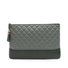 Large Aged Calfskin Gabrielle O Case Clutch