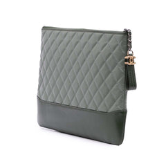 Large Aged Calfskin Gabrielle O Case Clutch