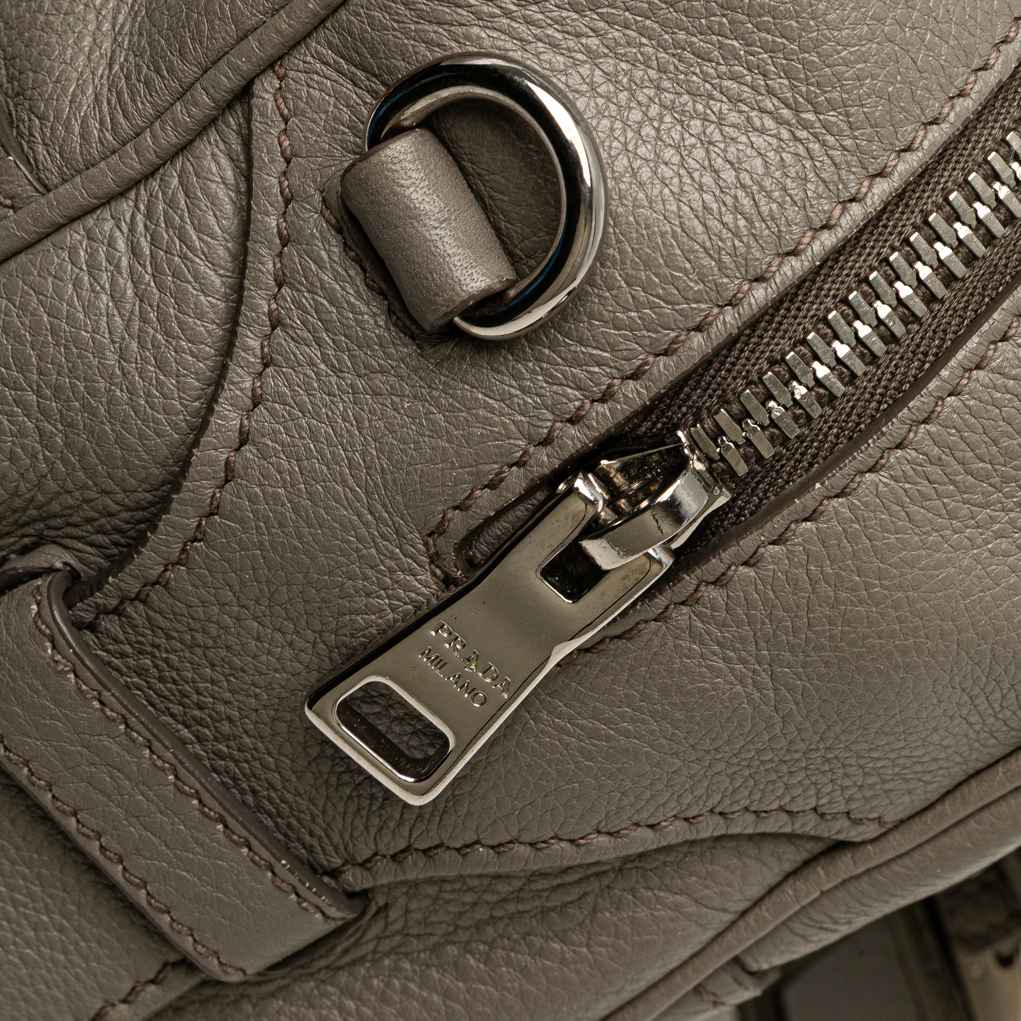 Vitello Daino Zip Top Satchel