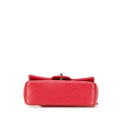 Mini Rectangular Lambskin Top Handle Single Flap