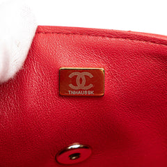 Mini Rectangular Lambskin Top Handle Single Flap