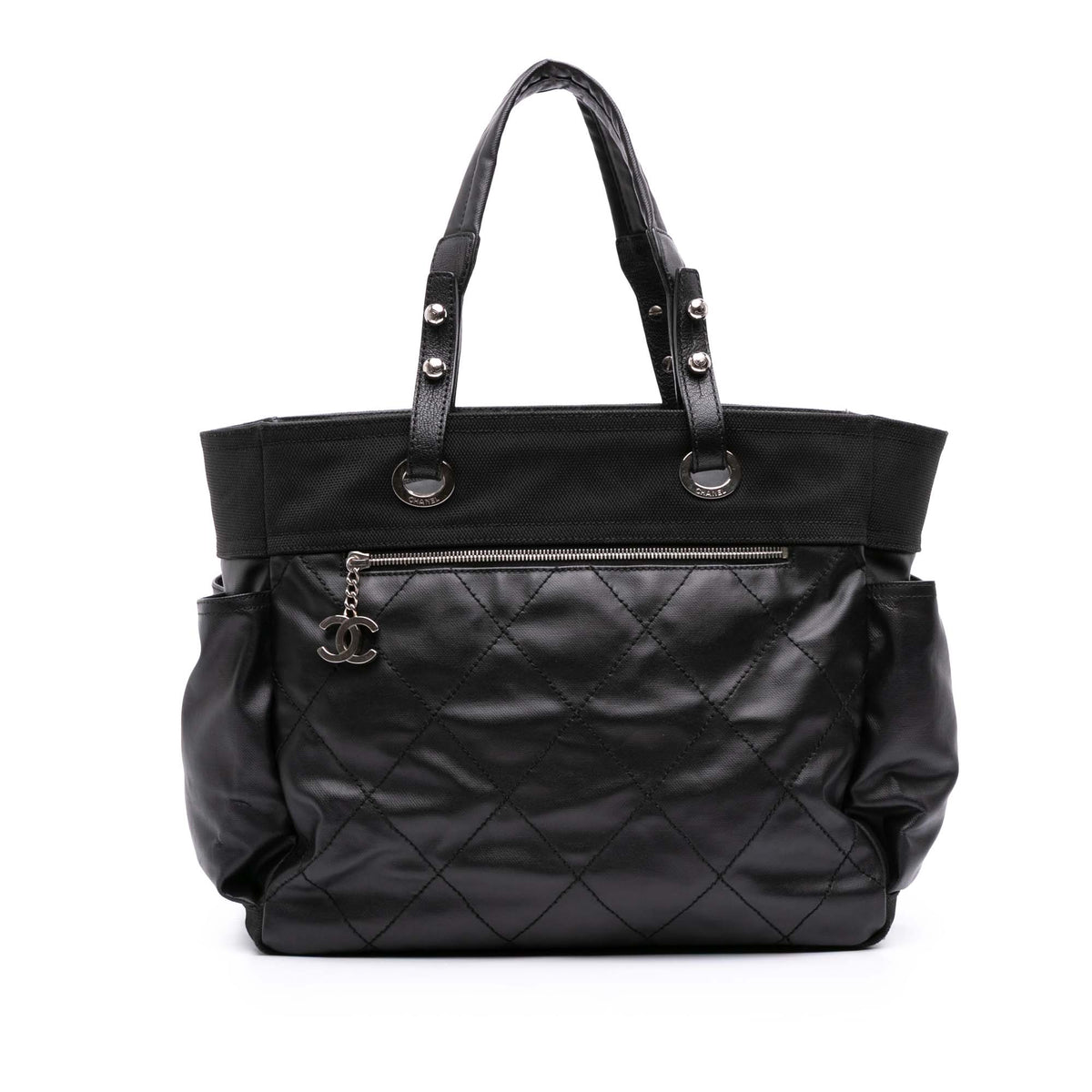 Paris Biarritz Large Quilted Coated Canvas Tote