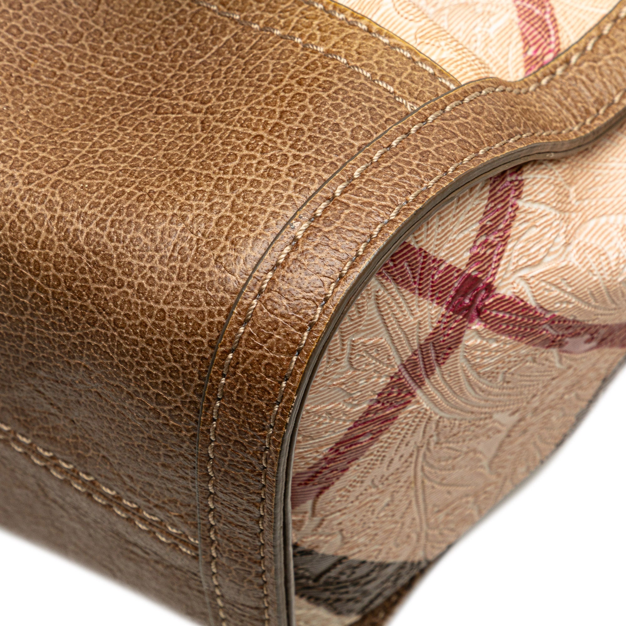Embossed Supernova Check Coated Canvas Satchel