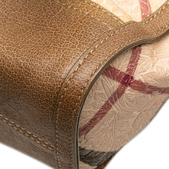 Embossed Supernova Check Coated Canvas Satchel