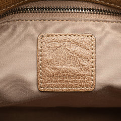 Embossed Supernova Check Coated Canvas Satchel