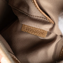 Embossed Supernova Check Coated Canvas Satchel