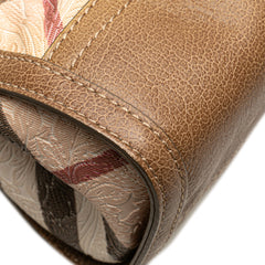 Embossed Supernova Check Coated Canvas Satchel