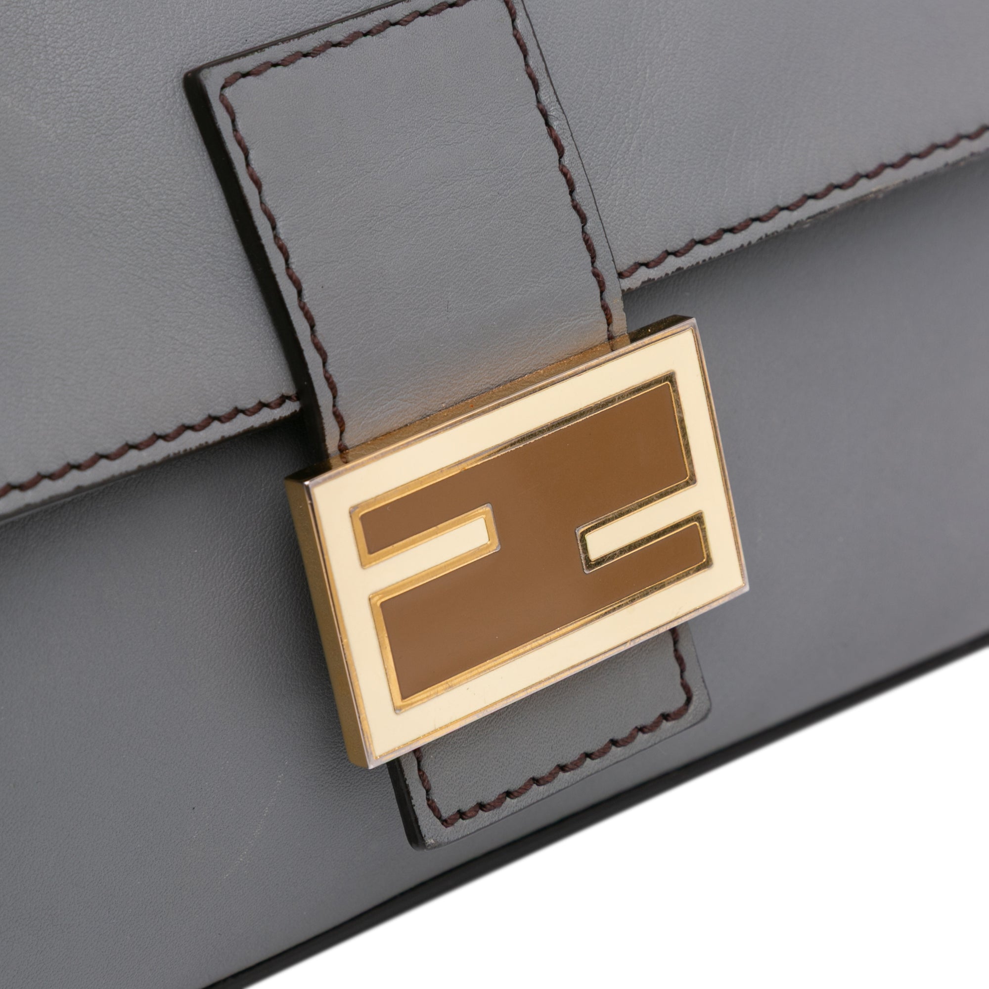 Leather Baguette Satchel