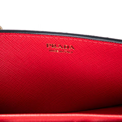 Saffiano Heart Print Wallet on Chain