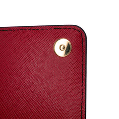 Saffiano Heart Print Wallet on Chain
