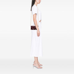 Saffiano Heart Print Wallet on Chain