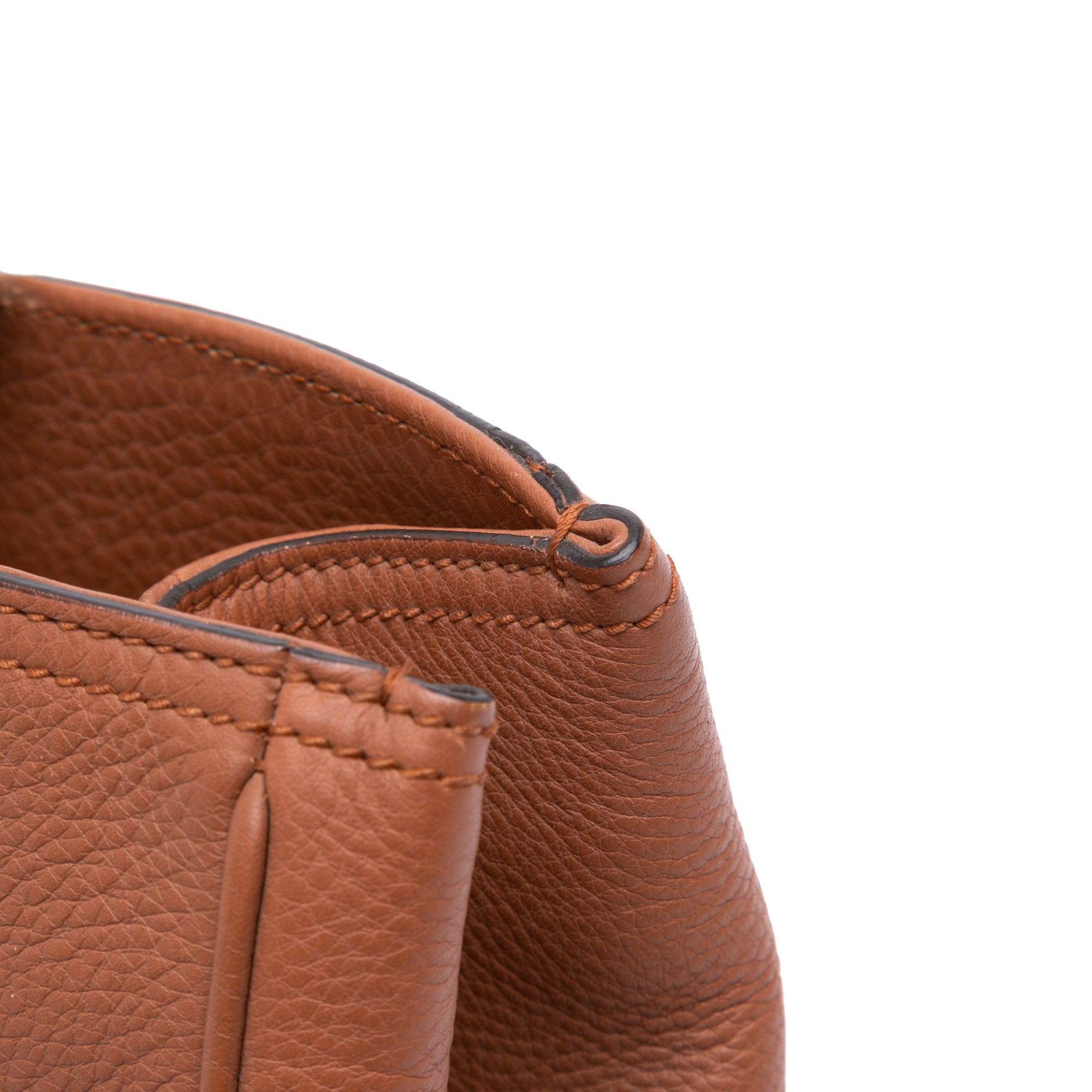 Medium Calfskin Bamboo Shopper Satchel