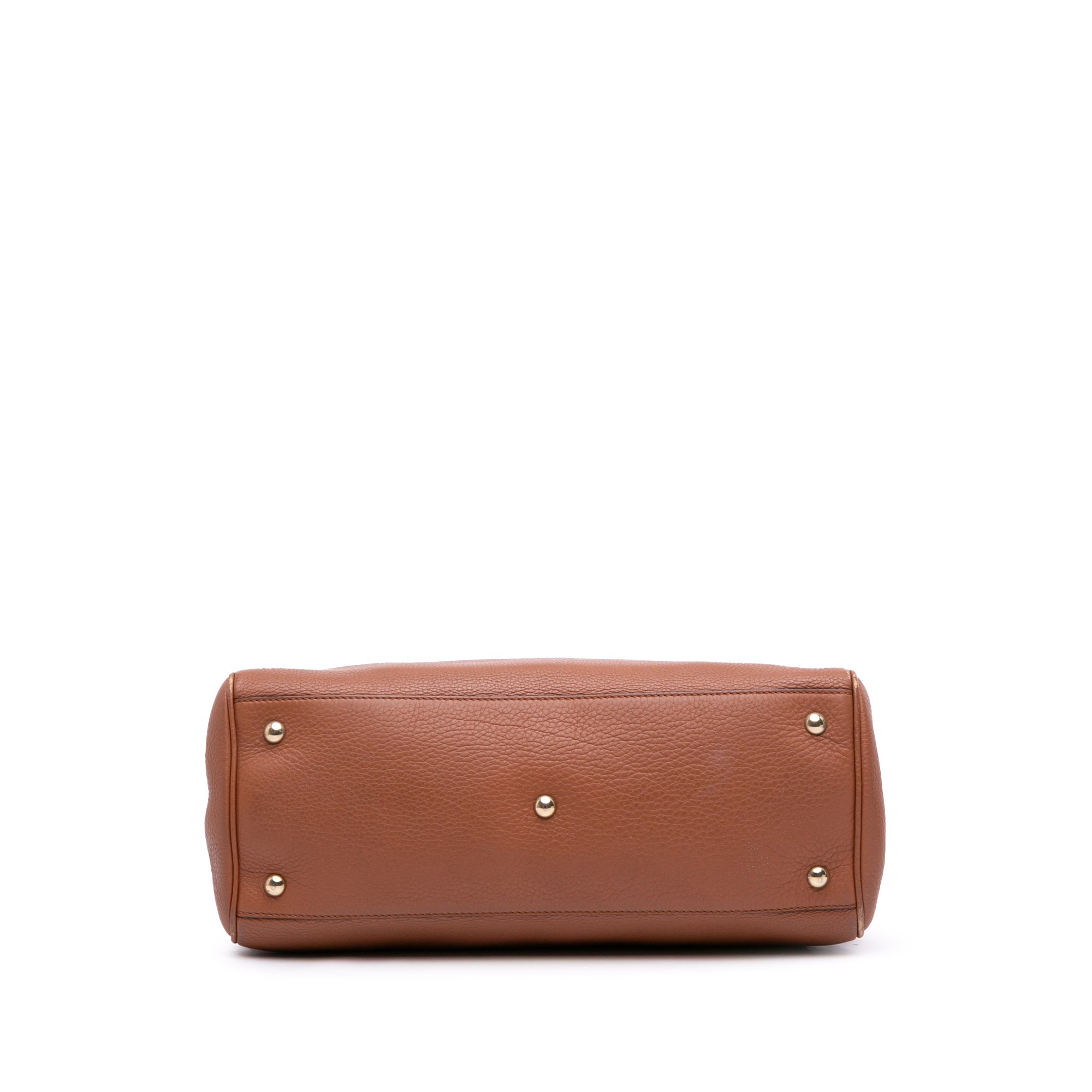 Medium Calfskin Bamboo Shopper Satchel