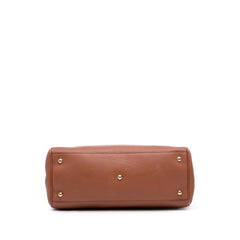 Medium Calfskin Bamboo Shopper Satchel