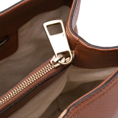 Medium Calfskin Bamboo Shopper Satchel