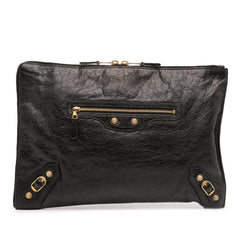 Lambskin Motocross Giant 12 Zip Around Flat Clutch