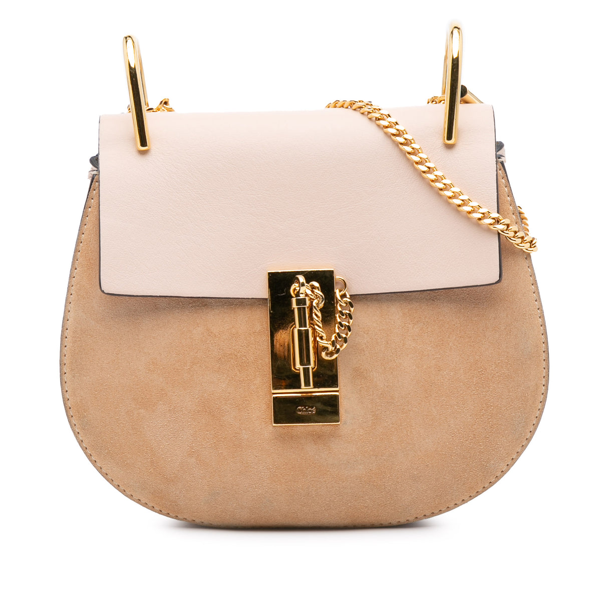 Mini Suede and Calfskin Drew Crossbody