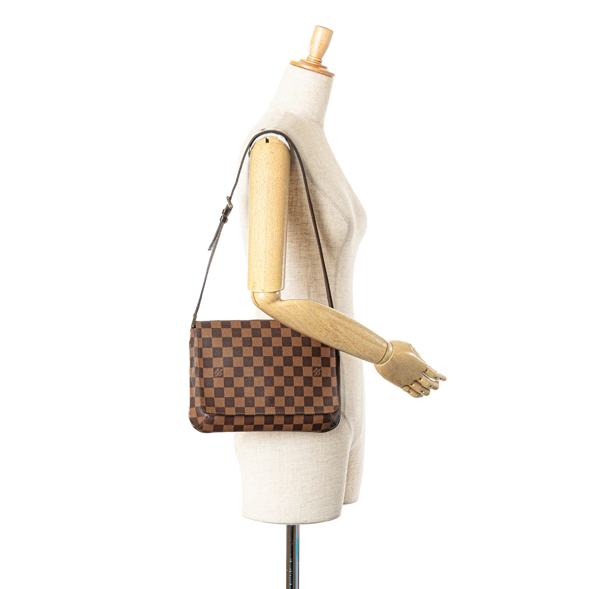 Damier Ebene Musette Tango Short Strap