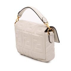 Mini Zucca Embossed Leather Baguette Satchel