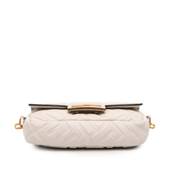 Mini Zucca Embossed Leather Baguette Satchel