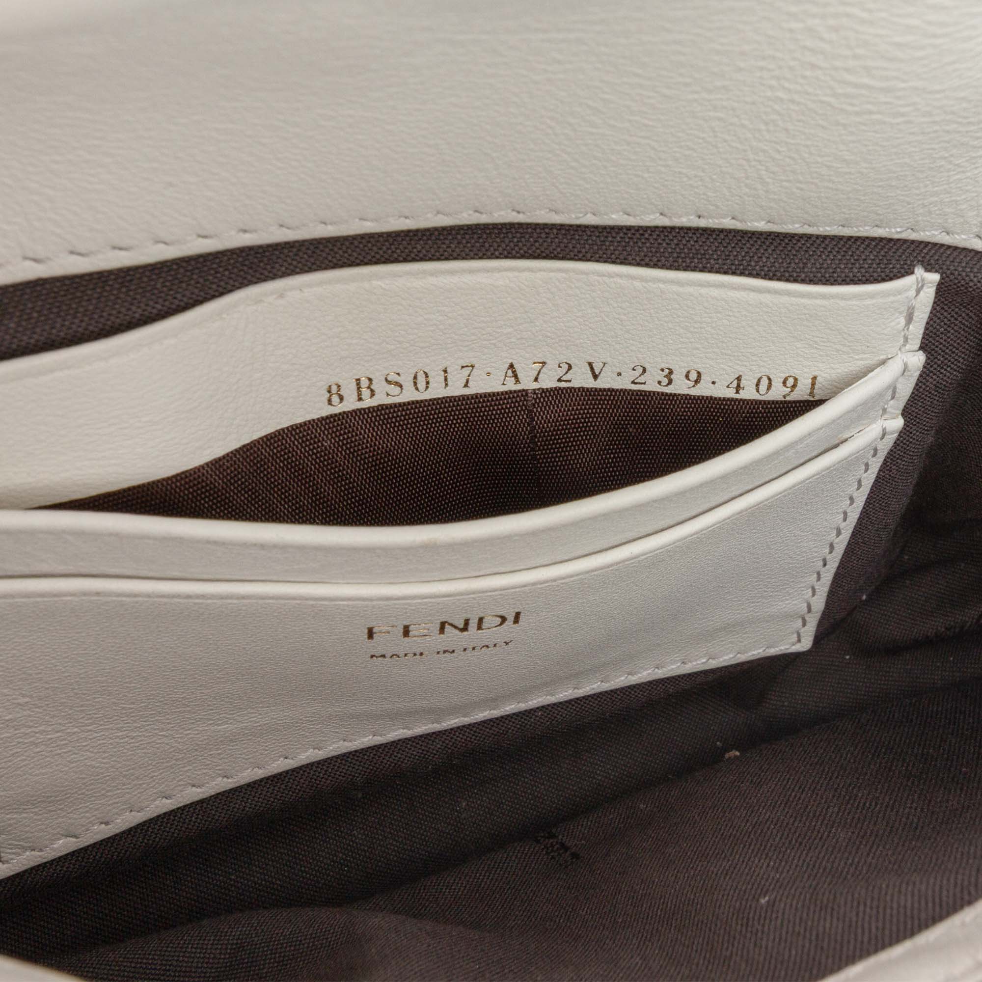 Mini Zucca Embossed Leather Baguette Satchel