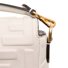 Mini Zucca Embossed Leather Baguette Satchel