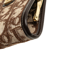 Oblique Canvas Clasp Coin Pouch