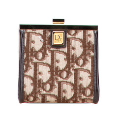 Oblique Canvas Clasp Coin Pouch