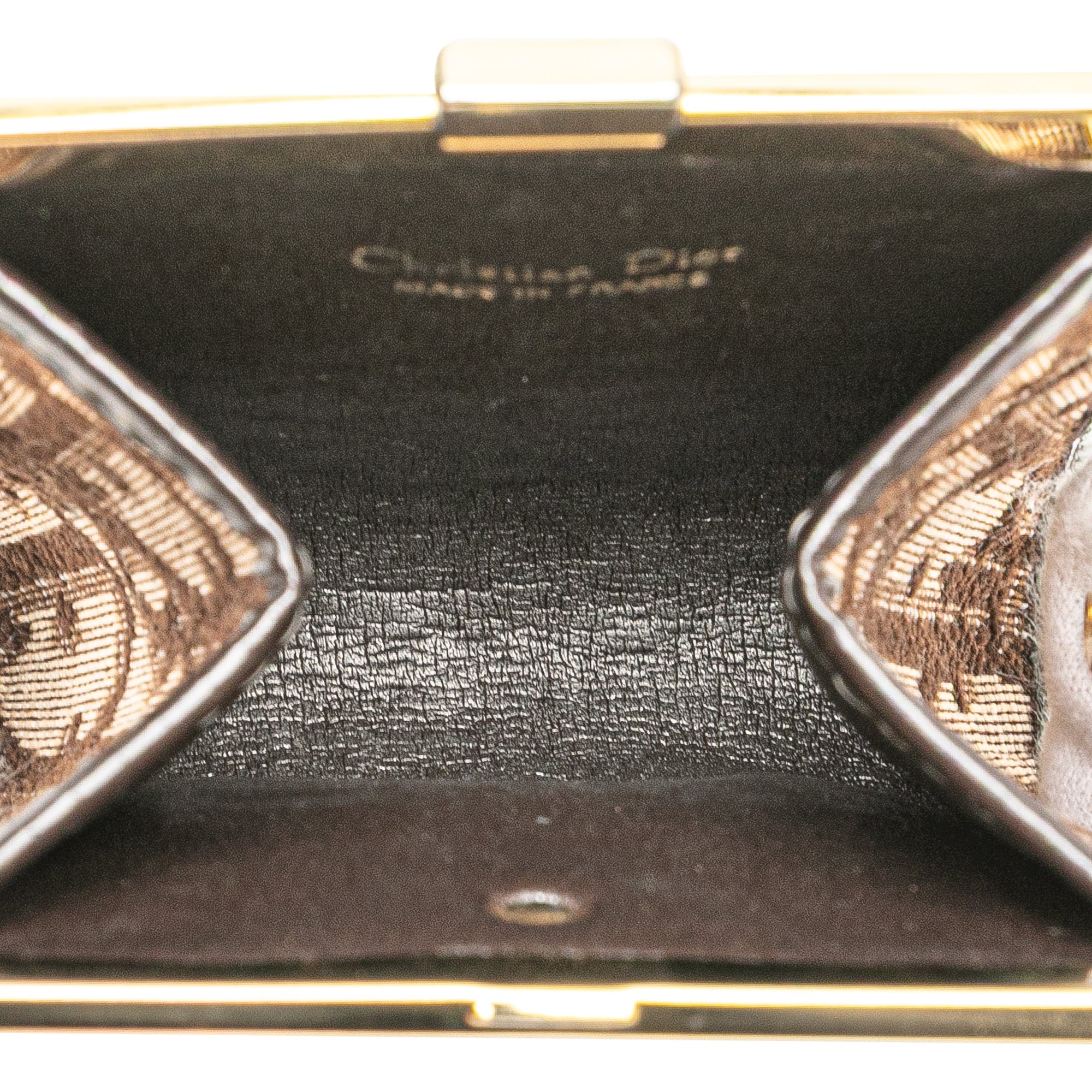 Oblique Canvas Clasp Coin Pouch