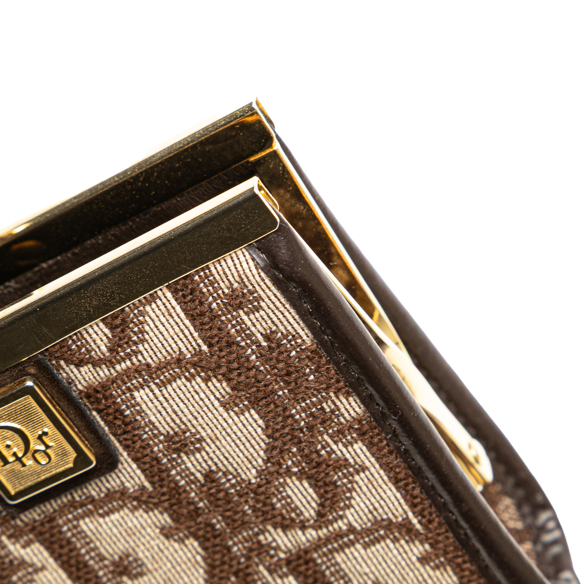 Oblique Canvas Clasp Coin Pouch