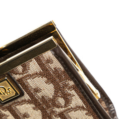 Oblique Canvas Clasp Coin Pouch