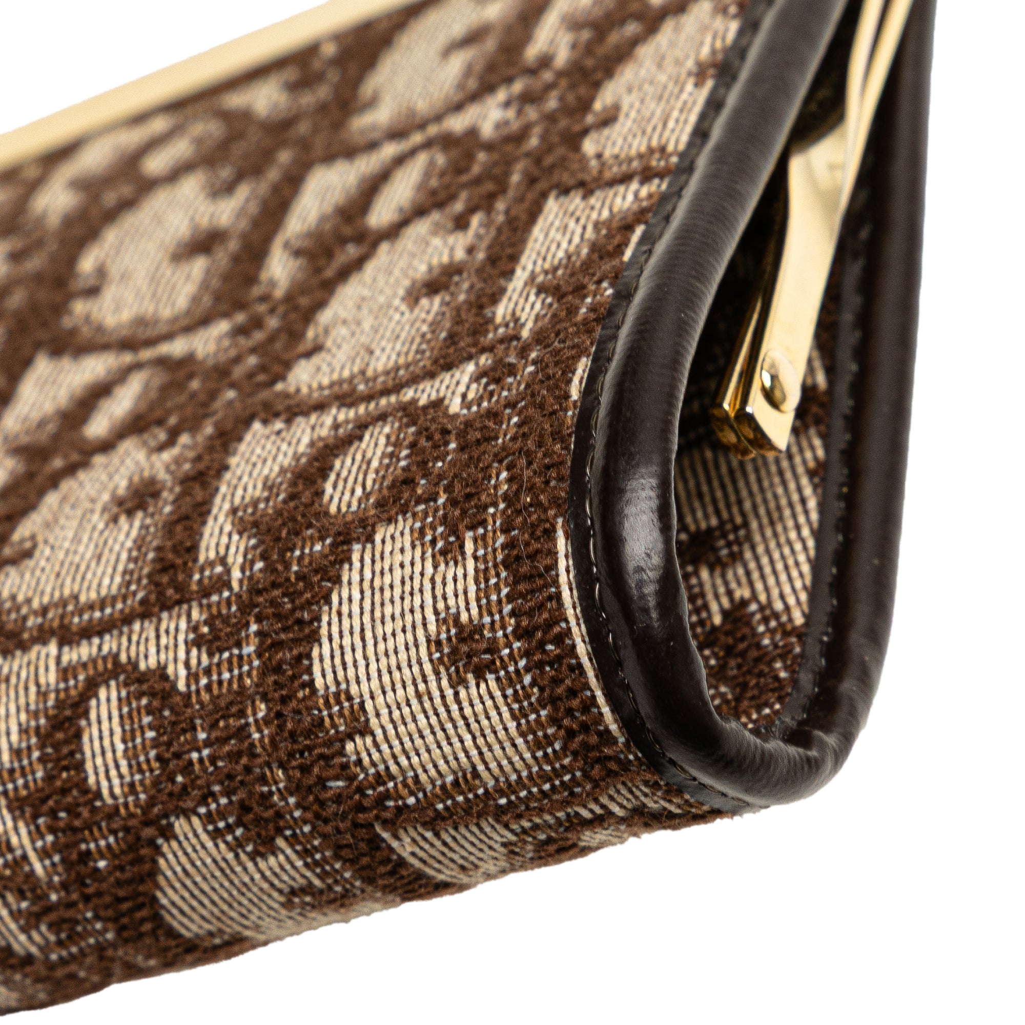 Oblique Canvas Clasp Coin Pouch