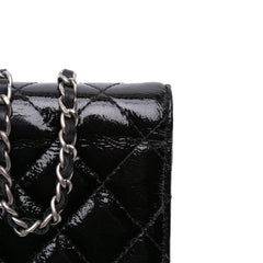 CC Quilted Patent Wallet On Chain