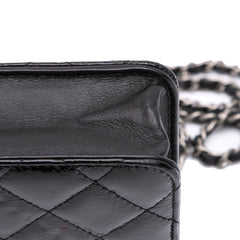 CC Quilted Patent Wallet On Chain