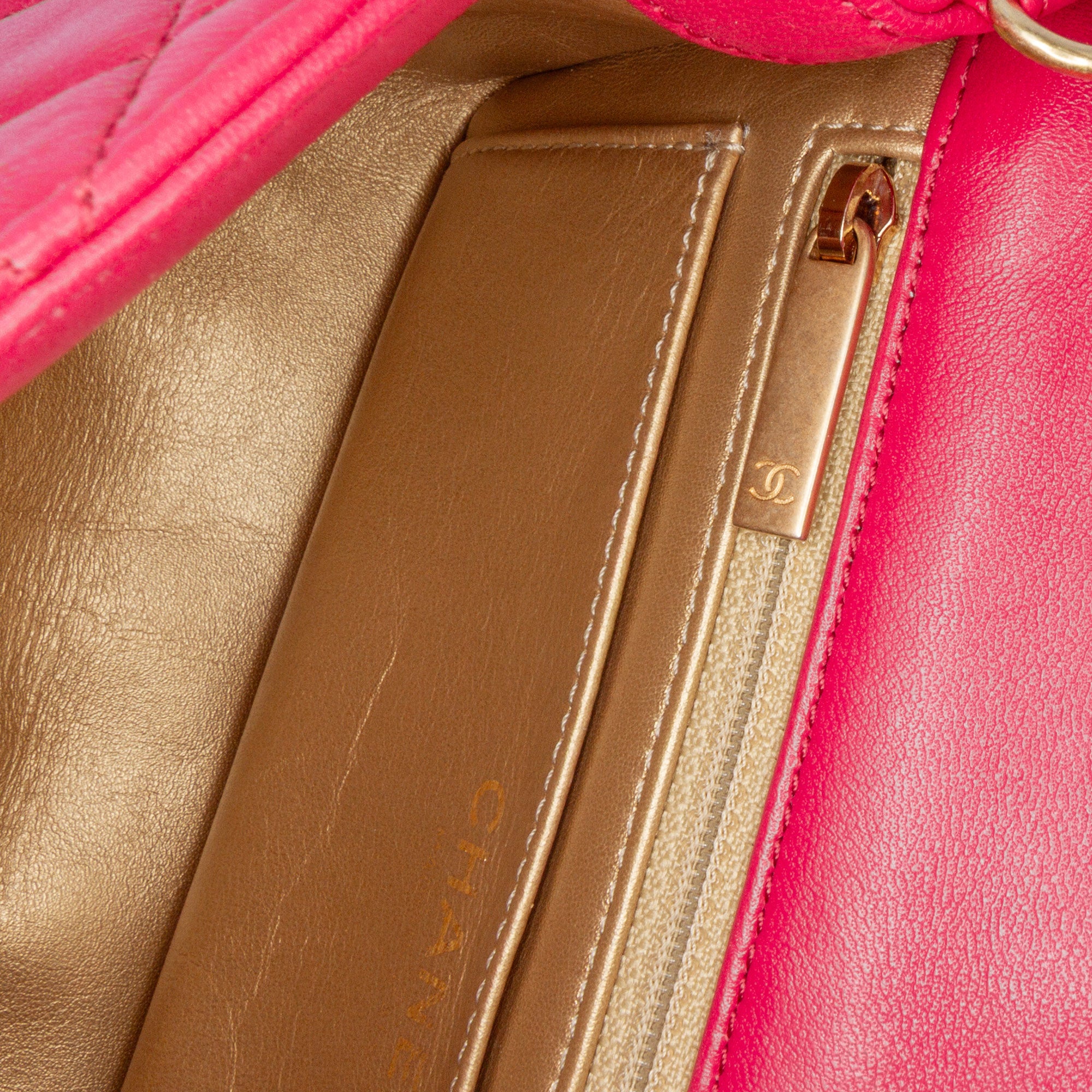 Mini Rectangular Lambskin Pearl Crush Flap