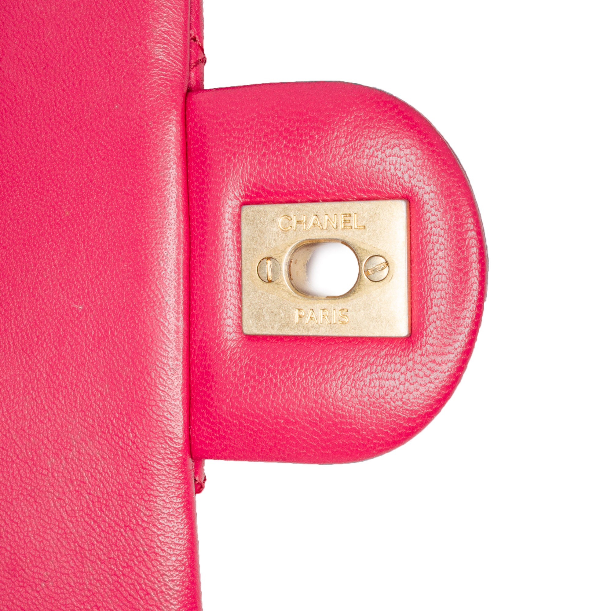Mini Rectangular Lambskin Pearl Crush Flap