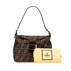 Zucca Canvas Double Flap Shoulder Bag