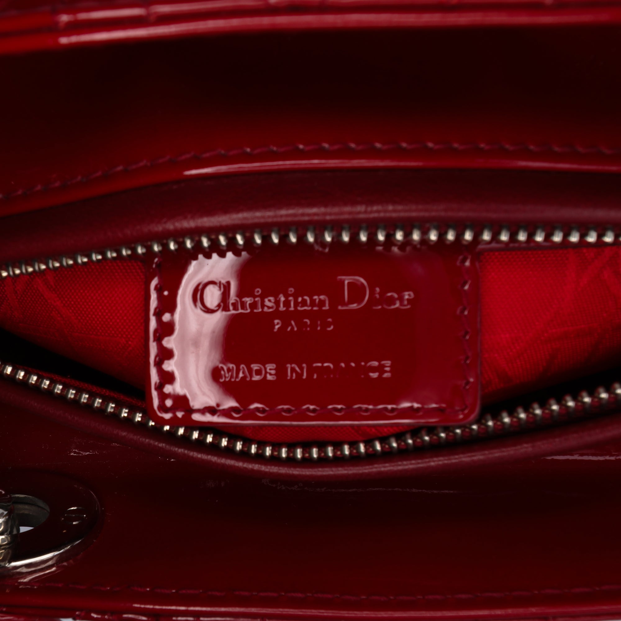 Medium Patent Cannage Lady Dior