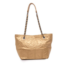 Distressed Calfskin Shopping In Moscow Tote