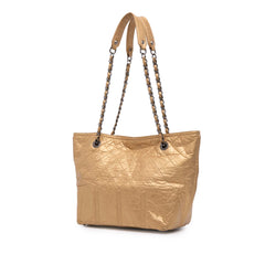 Distressed Calfskin Shopping In Moscow Tote