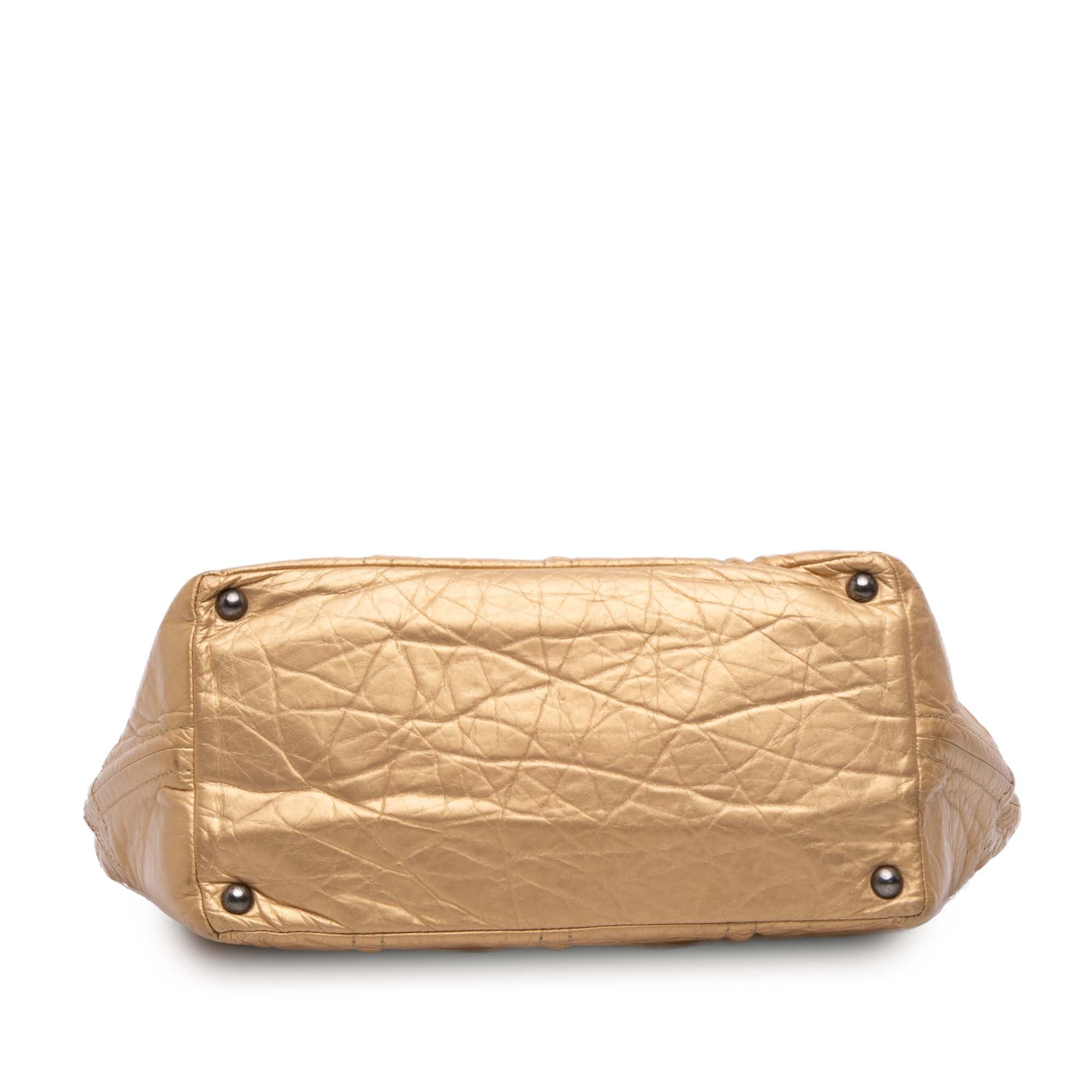 Distressed Calfskin Shopping In Moscow Tote
