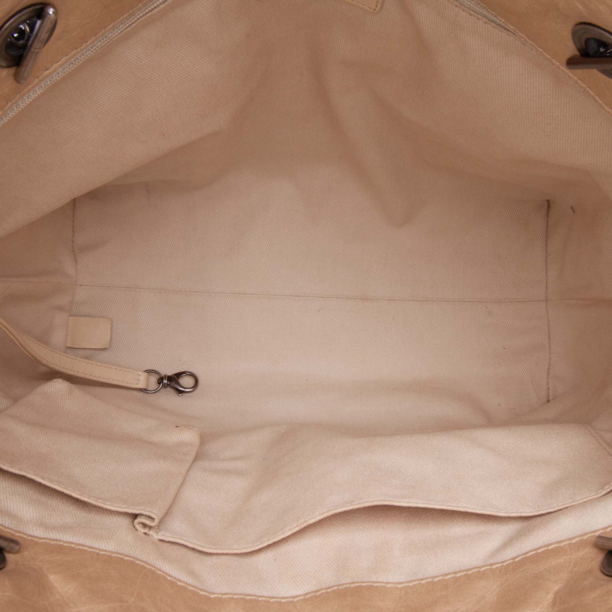 Distressed Calfskin Shopping In Moscow Tote