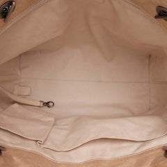 Distressed Calfskin Shopping In Moscow Tote