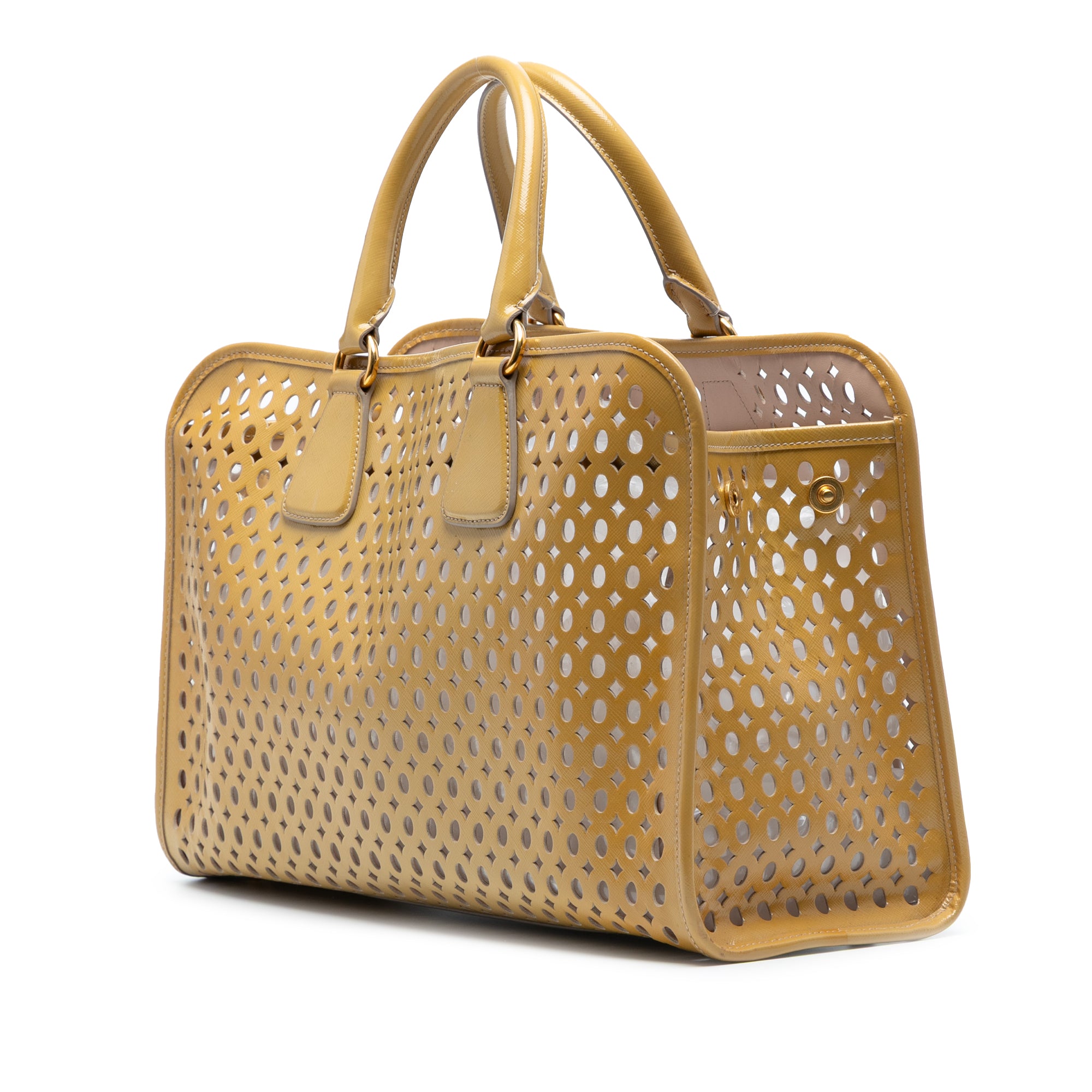 Saffiano Vernice Fori Perforated Tote