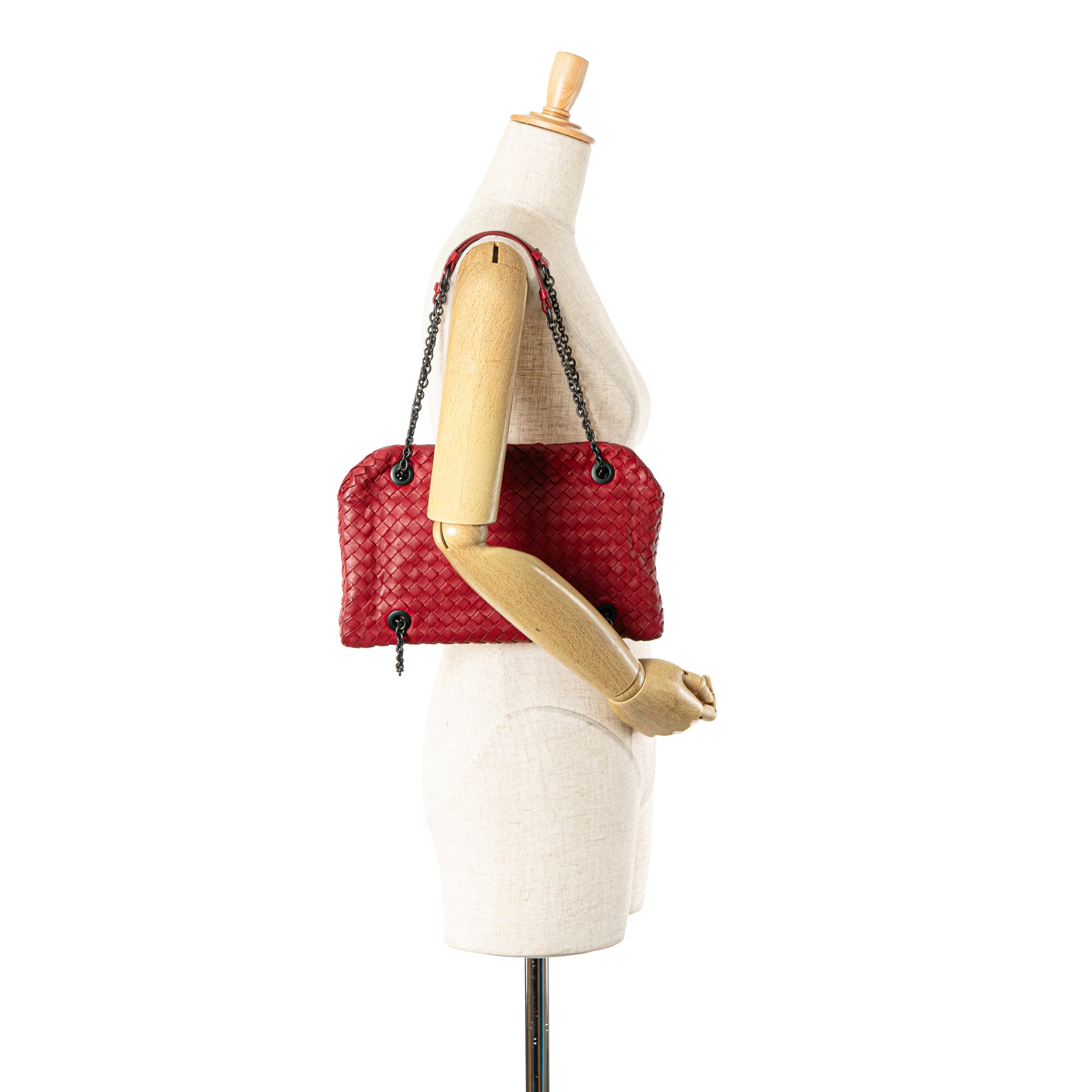 Nappa Intrecciato Duo Shoulder Bag