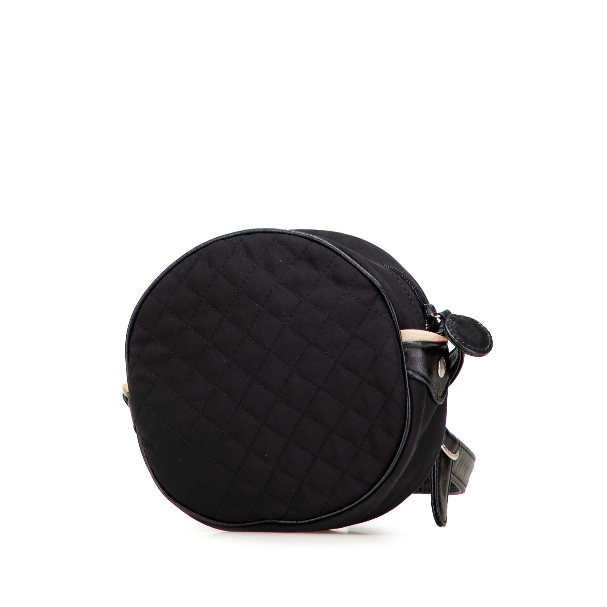 Nova Check Trimmed Quilted Nylon Round Crossbody
