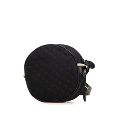 Nova Check Trimmed Quilted Nylon Round Crossbody
